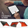 Kwmobile étui compatible avec kobo libra colour coque - étui à rabat magnétique tablette ereader similicuir - orange fruitée