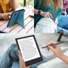 kwmobile Étui Compatible avec Kobo Libra Colour Coque - Étui à Rabat magnétique Tablette eReader Similicuir - pétrole