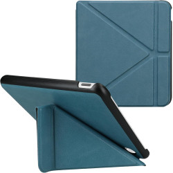 kwmobile Étui Compatible avec Kobo Libra Colour Coque - Étui à Rabat magnétique Tablette eReader Similicuir - pétrole