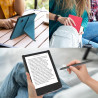 kwmobile Étui Compatible avec Kobo Libra Colour Coque - Étui à Rabat magnétique Tablette eReader Similicuir - Rose Fluo