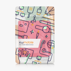 kwmobile Étui Compatible avec Kobo Libra Colour Coque - Étui à Rabat magnétique Tablette eReader Similicuir - Rose Fluo