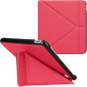 kwmobile Étui Compatible avec Kobo Libra Colour Coque - Étui à Rabat magnétique Tablette eReader Similicuir - Rose Fluo