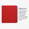 kwmobile Étui Compatible avec Kobo Libra Colour Coque - Étui à Rabat magnétique Tablette eReader Similicuir - Rouge foncé