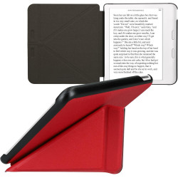kwmobile Étui Compatible avec Kobo Libra Colour Coque - Étui à Rabat magnétique Tablette eReader Similicuir - Rouge foncé