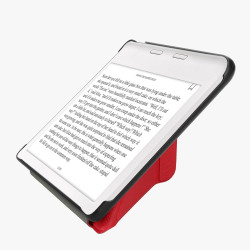 kwmobile Étui Compatible avec Kobo Libra Colour Coque - Étui à Rabat magnétique Tablette eReader Similicuir - Rouge foncé