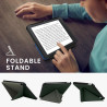 kwmobile Étui Compatible avec Kobo Libra Colour Coque - Étui à Rabat magnétique Tablette eReader Similicuir - Vert foncé