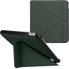 kwmobile Étui Compatible avec Kobo Libra Colour Coque - Étui à Rabat magnétique Tablette eReader Similicuir - Vert foncé
