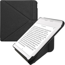 kwmobile Étui Compatible avec Kobo Libra Colour Coque - Étui à Rabat magnétique Tablette eReader Similicuir - Noir