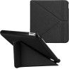 kwmobile Étui Compatible avec Kobo Libra Colour Coque - Étui à Rabat magnétique Tablette eReader Similicuir - Noir