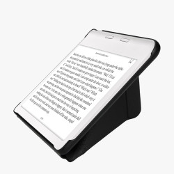 kwmobile Étui Compatible avec Kobo Libra Colour Coque - Étui à Rabat magnétique Tablette eReader Similicuir - Noir