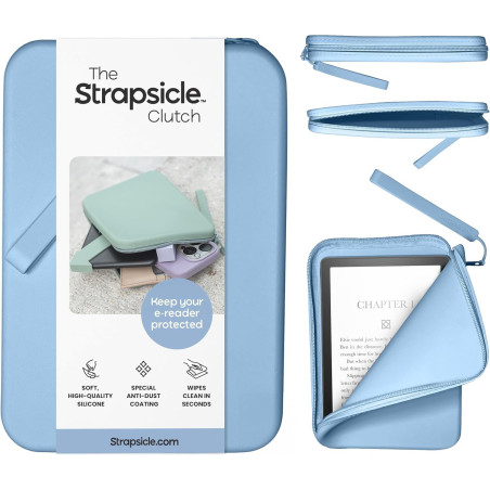 Pochette en silicone strapsicle pour kindle et liseuses électroniques – sac multi-usage pour téléphone, portefeuille et clés – c