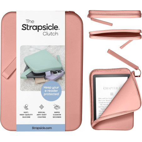 Strapsicle pochette en silicone pour kindle et liseuses électroniques – sac multifonction pour téléphone, portefeuille et clés –