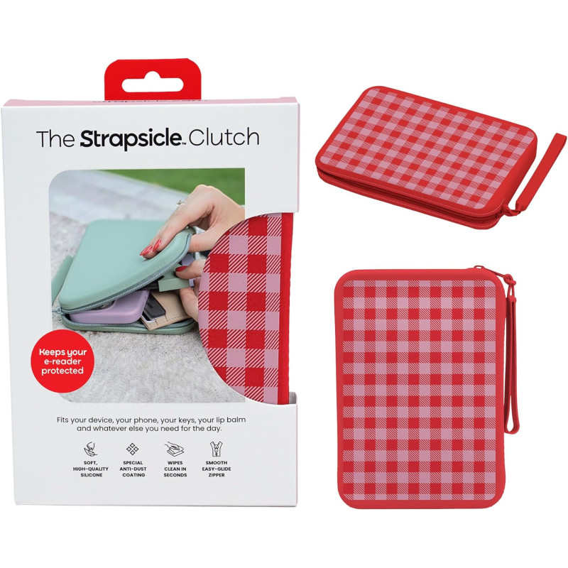Strapsicle pochette en silicone pour kindle et liseuses électroniques - sac multi-usages pour téléphone, portefeuille et clés - 