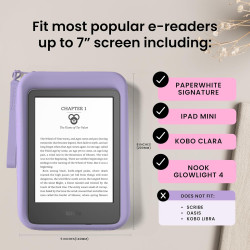 Strapsicle pochette en silicone pour kindle et liseuses électroniques – sac multifonction pour téléphone, portefeuille et clés –
