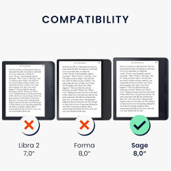 kwmobile Étui Compatible avec Kobo Sage Coque - Étui à Rabat magnétique Tablette eReader Similicuir - Lavande