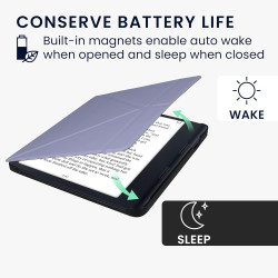 kwmobile Étui Compatible avec Kobo Sage Coque - Étui à Rabat magnétique Tablette eReader Similicuir - Lavande