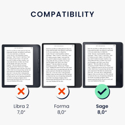 kwmobile Étui Compatible avec Kobo Sage Coque - Étui à Rabat magnétique Tablette eReader Similicuir - Bleu foncé