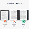 kwmobile Étui Compatible avec Kobo Sage Coque - Étui à Rabat magnétique Tablette eReader Similicuir - Bleu foncé
