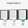 kwmobile Étui Compatible avec Kobo Sage Coque - Étui à Rabat magnétique Tablette eReader Similicuir - Or Rose