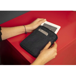 Mygadget pochette nylon pour tablette jusqu'à 6 pouces - protection pour 17 x 12,5 cm - ex. kindle paperblanc - soft touch noir