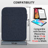 Mygadget pochette nylon pour tablette jusqu'à 6 pouces - protection pour 17 x 12,5 cm - ex. kindle paperblanc - bleu foncé