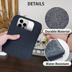 Mygadget pochette nylon pour tablette jusqu'à 6 pouces - protection pour 17 x 12,5 cm - ex. kindle paperblanc - bleu foncé