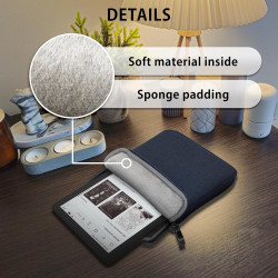 Mygadget pochette nylon pour tablette jusqu'à 6 pouces - protection pour 17 x 12,5 cm - ex. kindle paperblanc - bleu foncé