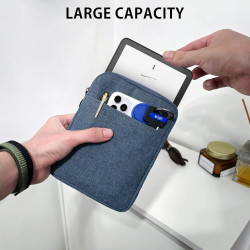 Mygadget pochette nylon pour tablette jusqu'à 6 pouces - protection pour 17 x 12,5 cm - ex. kindle paperblanc - soft touch bleu