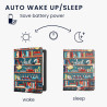 kwmobile Étui Compatible avec Kobo Aura H2O Edition 2 Coque - Étui à Rabat magnétique Tablette eReader Similicuir avec Sangle - 