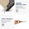 Kwmobile étui compatible avec kobo aura h2o edition 2 coque - étui à rabat magnétique tablette ereader similicuir avec sangle - 
