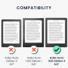 Kwmobile étui compatible avec kobo aura h2o edition 2 coque - étui à rabat magnétique tablette ereader similicuir avec sangle - 