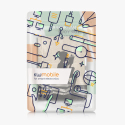 Kwmobile étui compatible avec kobo aura h2o edition 2 coque - étui à rabat magnétique tablette ereader similicuir avec sangle - 