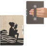 Kwmobile étui compatible avec kobo aura h2o edition 2 coque - étui à rabat magnétique tablette ereader similicuir avec sangle - 