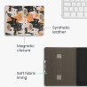 Kwmobile étui compatible avec kobo aura h2o edition 2 coque - étui à rabat magnétique tablette ereader similicuir avec sangle - 