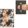 Kwmobile étui compatible avec kobo aura h2o edition 2 coque - étui à rabat magnétique tablette ereader similicuir avec sangle - 