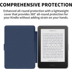 Étui pour Kobo Clara BW 2024 de 15,2 cm, ultra transparent, souple, flexible, transparent, coque arrière en TPU avec mise hors t