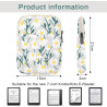 Étui brodé marguerite 6-7 pouces, pour 7"" nouveau kindle paperblanc/colorsoft signature, 6"" kindle, 6.8"" paperblanc, kobo/tol