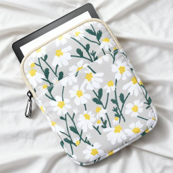 Étui brodé marguerite 6-7 pouces, pour 7"" nouveau kindle paperblanc/colorsoft signature, 6"" kindle, 6.8"" paperblanc, kobo/tol