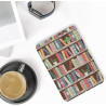 kwmobile Étui Compatible avec Amazon Kindle (2022/2024) Coque - Étui à Rabat magnétique Tablette eReader Similicuir - Bleu-Vert-