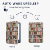 kwmobile Étui Compatible avec Amazon Kindle (2022/2024) Coque - Étui à Rabat magnétique Tablette eReader Similicuir - Bleu-Vert-