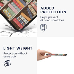 kwmobile Étui Compatible avec Amazon Kindle (2022/2024) Coque - Étui à Rabat magnétique Tablette eReader Similicuir - Bleu-Vert-
