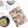 kwmobile Étui Compatible avec Amazon Kindle (2022/2024) Coque - Étui à Rabat magnétique Tablette eReader Similicuir - Blanc-Marr