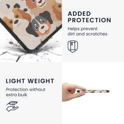 kwmobile Étui Compatible avec Amazon Kindle (2022/2024) Coque - Étui à Rabat magnétique Tablette eReader Similicuir - Blanc-Marr