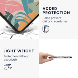kwmobile Étui Compatible avec Amazon Kindle (2022/2024) Coque - Étui à Rabat magnétique Tablette eReader Similicuir - Rose Clair