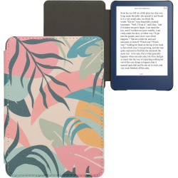kwmobile Étui Compatible avec Amazon Kindle (2022/2024) Coque - Étui à Rabat magnétique Tablette eReader Similicuir - Rose Clair