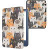 Kwmobile étui compatible avec amazon kindle (2022/2024) coque - étui à rabat magnétique tablette ereader similicuir - orange-noi