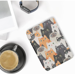 Kwmobile étui compatible avec amazon kindle (2022/2024) coque - étui à rabat magnétique tablette ereader similicuir - orange-noi