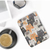 Kwmobile étui compatible avec amazon kindle (2022/2024) coque - étui à rabat magnétique tablette ereader similicuir - orange-noi