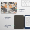 Kwmobile étui compatible avec amazon kindle (2022/2024) coque - étui à rabat magnétique tablette ereader similicuir - orange-noi