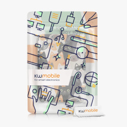 Kwmobile étui compatible avec amazon kindle (2022/2024) coque - étui à rabat magnétique tablette ereader similicuir - orange-noi